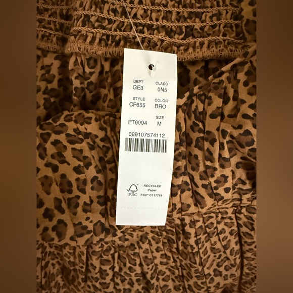 NWT 🌟 Cotton voile empire-waist dress in leopard print - Picture 6 of 7